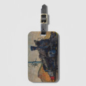 Op het spoor -  stoomtrein bagagelabel (Voorkant (verticaal))