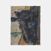 Op het spoor -  stoomtrein fleece deken (Voorkant)