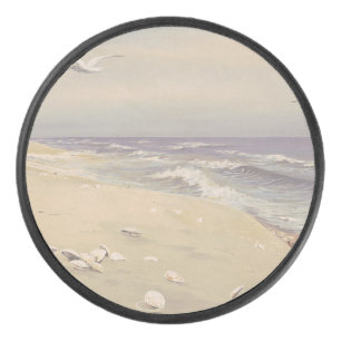 Op het strand (1879) - kustkunst hockey puck