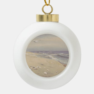Op het strand (1879) -  kustkunst keramische bal ornament