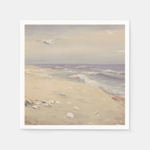 Op het strand (1879) -  kustkunst servet