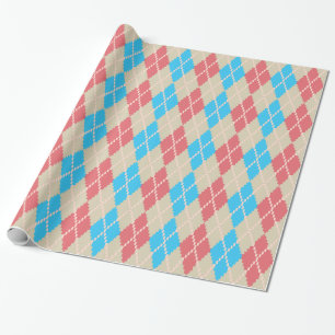Op het strand Argyle Wrapping Paper Cadeaupapier