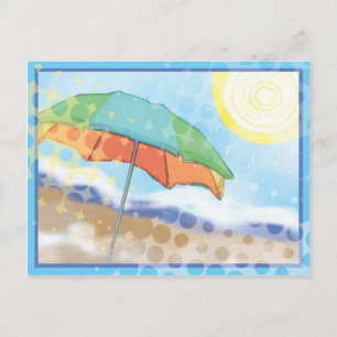 Op het strand briefkaart