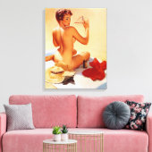 Op het strand canvas afdruk (Insitu (Woonkamer))