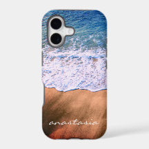 op het strand