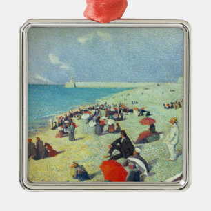 Op het strand metalen ornament