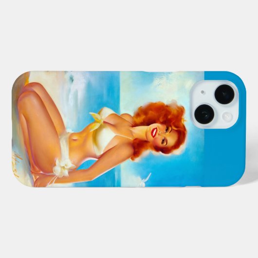 Op het strand pin up Case-Mate iPhone case (Achterkant (horizontaal))