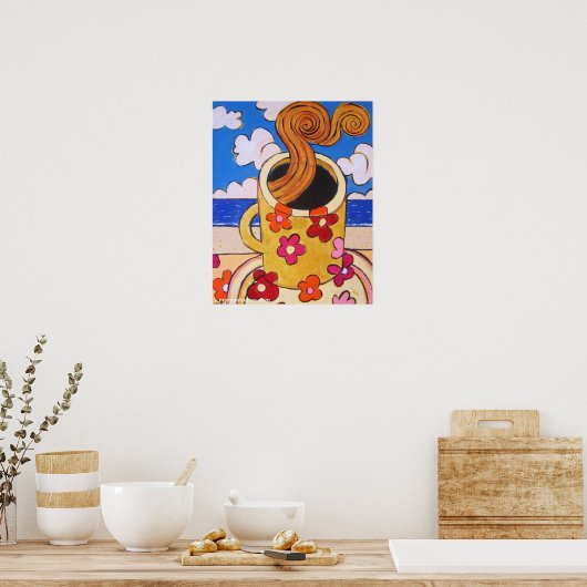 "Op het strand" Poster (Keuken)