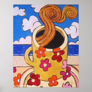 "Op het strand" Poster