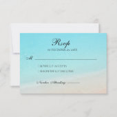 Op het strand rsvp kaartje (Voorkant)