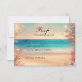 Op het strand rsvp kaartje (Voorkant)