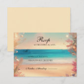 Op het strand rsvp kaartje (Voorkant / Achterkant)