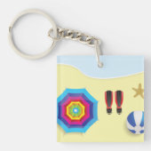 Op het strand sleutelhanger (Voorkant)