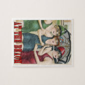 Op het strand, stijl legpuzzel (Horizontaal)