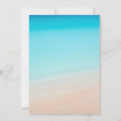 Op het strand, strand bruiloft Save The Date Kaart (Achterkant)