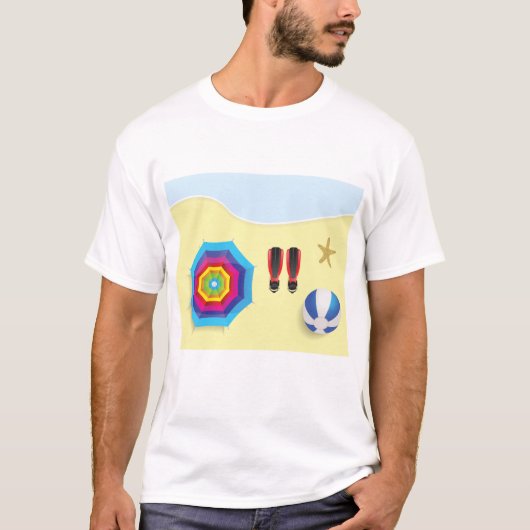 Op het strand t-shirt (Voorkant)