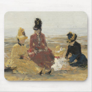 Op het strand, Trouville   1887 Muismat