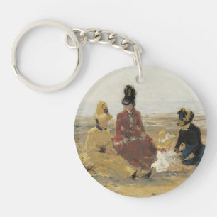 Op het strand, Trouville 1887 Sleutelhanger
