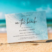 Op het strand Waterverf Destination Wedding Kaart