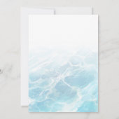 Op het strand Waterverf Summer Wedding Kaart (Achterkant)