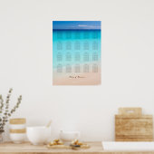 Op het strand zitkaart poster (Keuken)