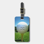 Op het T-shirt Golf Blue Bag Label Bagagelabel (Voorkant verticaal)