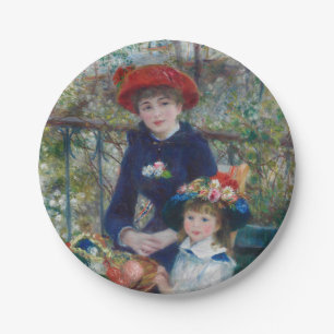 Op het terras, Impressionistisch Portret, Renoir Papieren Bordje