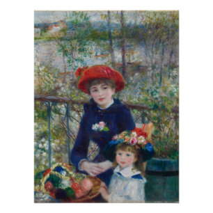 Op het terras, Impressionistisch Portret, Renoir Perfect Poster