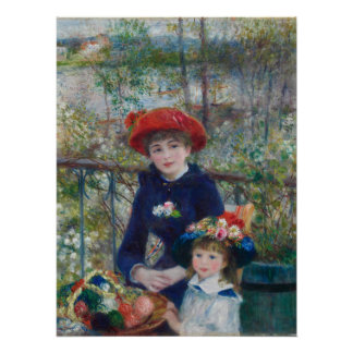 Op het terras, Impressionistisch Portret, Renoir Perfect Poster