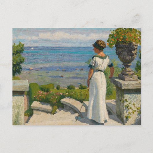 Op het terras | Paul Fischer Briefkaart (Voorkant)