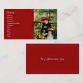 Op het Terras van Renoir Visitekaartje (Voorkant / Achterkant)