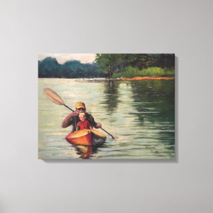 Op het water met Pop Canvas Afdruk