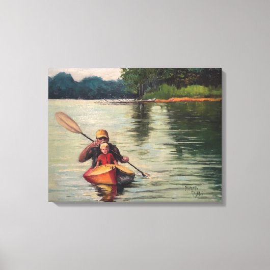 Op het water met Pop Canvas Afdruk (Voorkant)