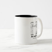 OP HET WERK: Mood Koffie Modder Dagelijks Gebruik Tweekleurige Koffiemok (Voorkant rechts)