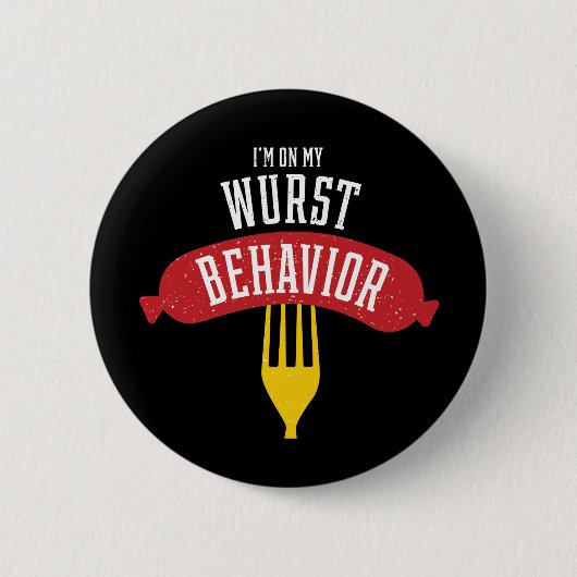 Op het Wurst Behavior Oktoberfest Foodie Ronde Button 5,7 Cm (Voorkant)