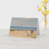 Op het zand | Sir John Lavery Kaart (Gele Bloem)