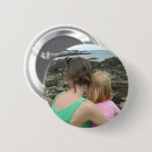 Op het Zee Ronde Button 5,7 Cm (Voorkant /achterkant)