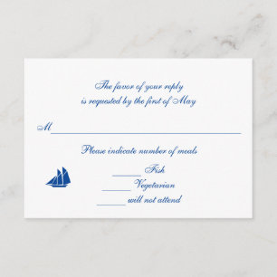 "Op het Zee" RSVP-/antwoordkaarten RSVP Kaartje