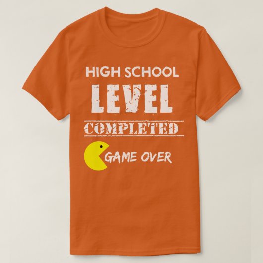 Op hoog niveau voltooid spel over t-shirt (Design voorkant)