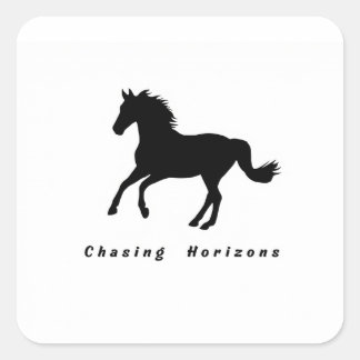 Op Horizonnen Jagen Aangepaste Vierkante Sticker