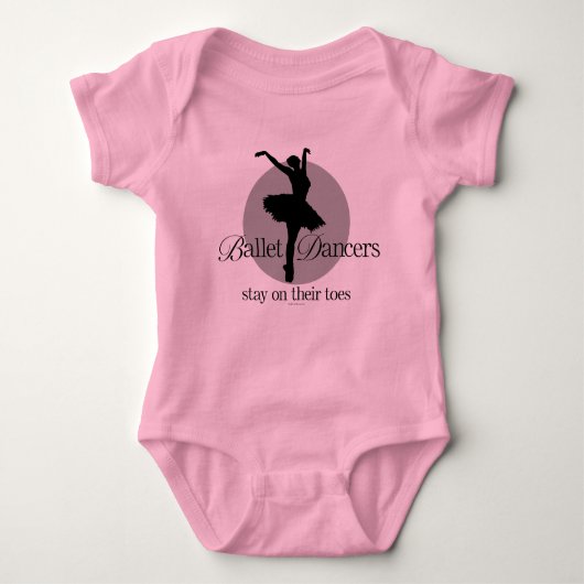 Op hun tenen (ballet) Baby-badpak Romper (Voorkant)