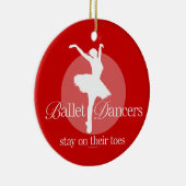 Op hun tenen (ballet) keramisch ornament (Rechts)