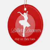 Op hun tenen (ballet) keramisch ornament (Links)