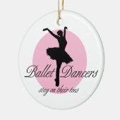 Op hun tenen (ballet) keramisch ornament (Links)