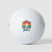 Op Iced Coffee en Jesus Retro Golfballen (Voorkant)