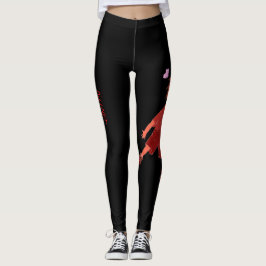 Op ijs geïnspireerde leggings op maat met quote