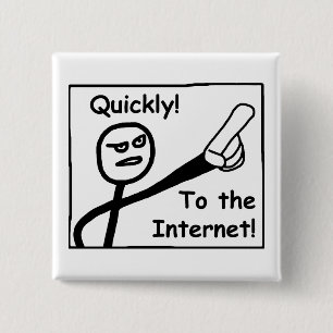 Op internet vierkante button 5,1 cm