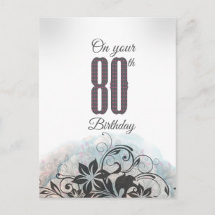 Op je 80ste verjaardag! briefkaart