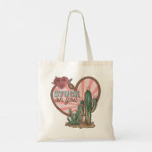 Op je grappige cactus geplakt tote bag (Achterkant)