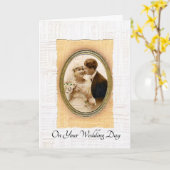 Op je trouwdag  paar kaart (Gele Bloem)